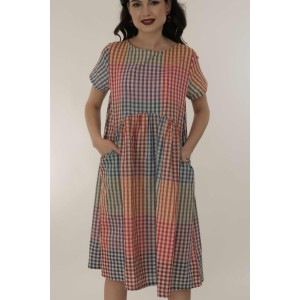 VESTIDO MIDI DE CUADROS...