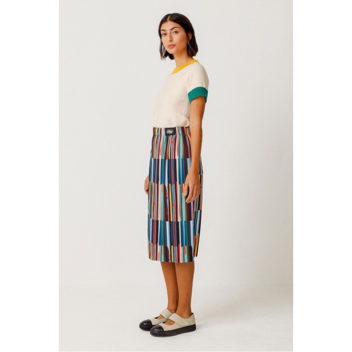 FALDA MIDI LUZIA MULTICOLOR