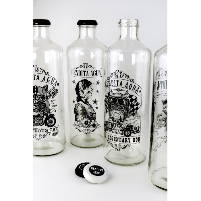 Botella Agua Cristal Natural Incrustado Accesorio Vintage - Temu Spain