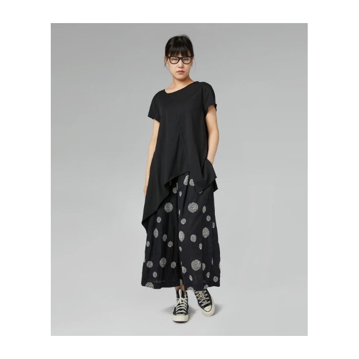 CAMISETA ASIMÉTRICA NEGRA