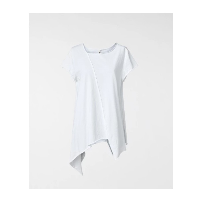 CAMISETA ASIMÉTRICA BLANCA