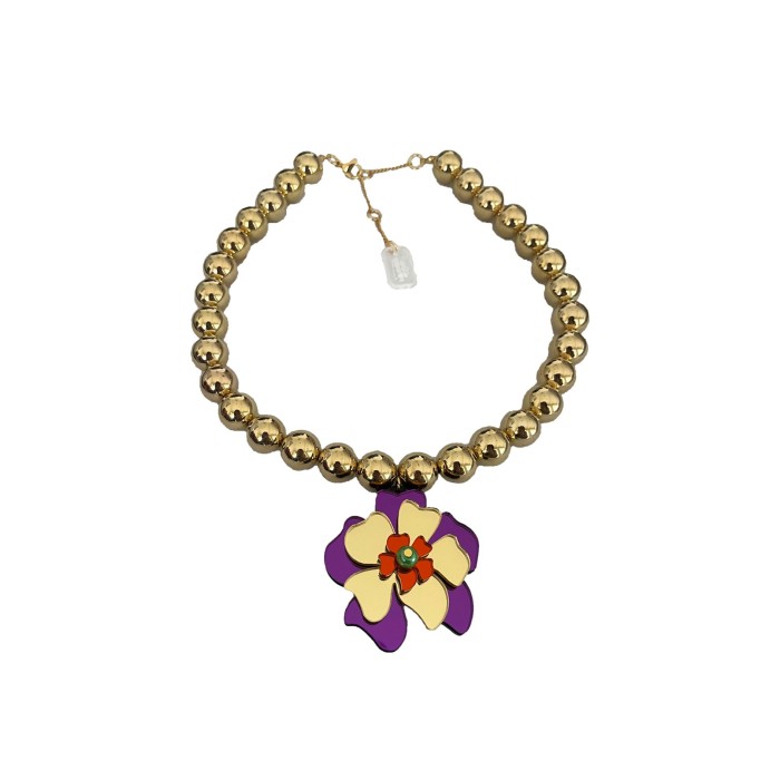 COLLAR FLORIDA MAXI BOLAS GOLD
