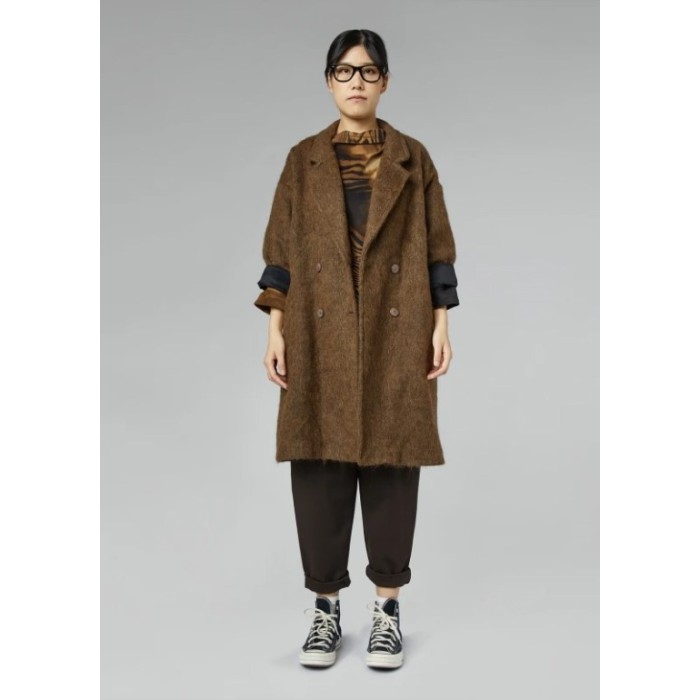 ABRIGO DE PELO MARRÓN