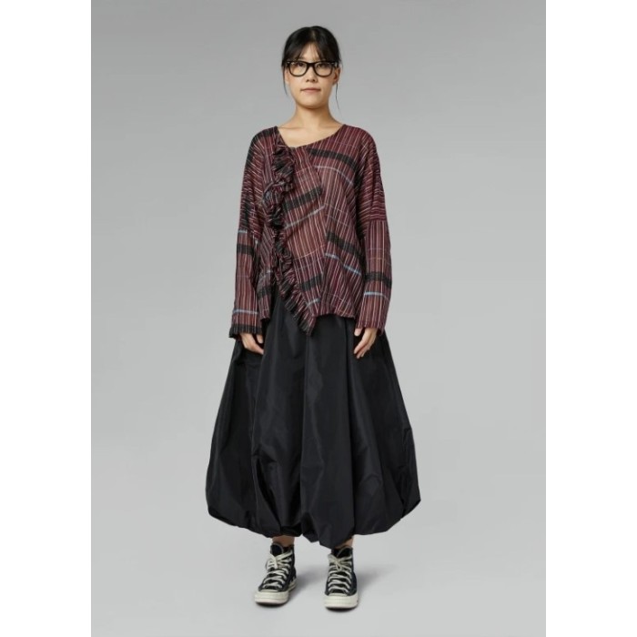 FALDA GLOBO DE TAFETÁN NEGRA