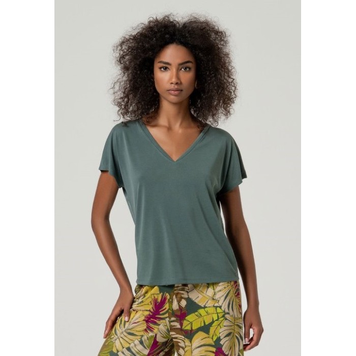 CAMISETA DE MODAL DE MANGA...