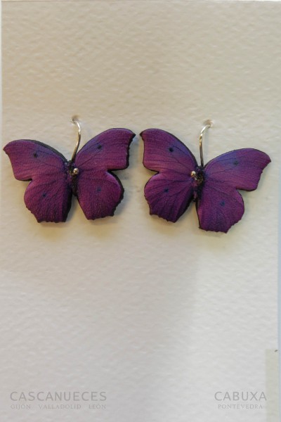 Pendientes Mariposa Azul # 1294