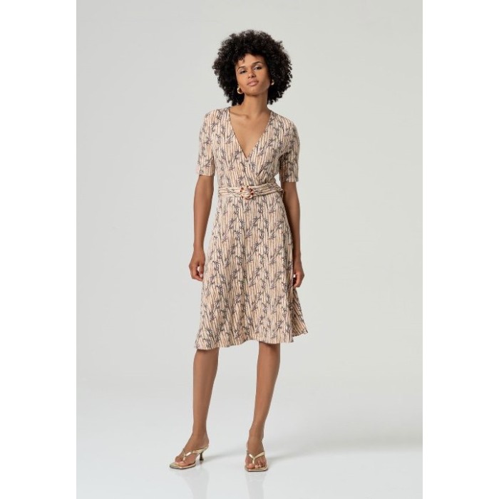 VESTIDO MIDI CON ESTAMPADO...