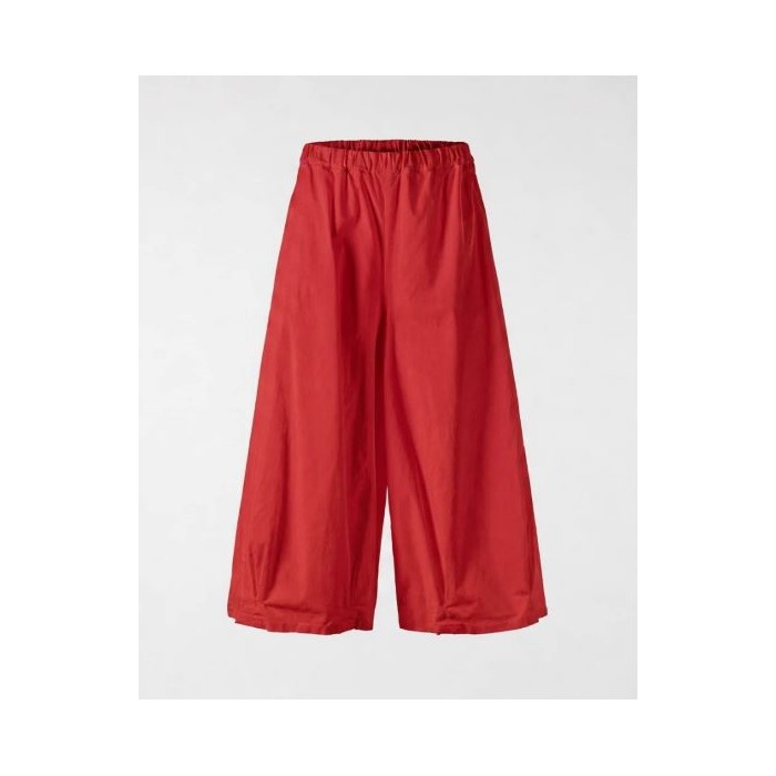 PANTALÓN DE ALGODÓN ANCHO ROJO