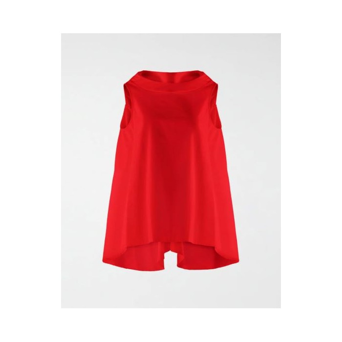 BLUSA DE POPELÍN SIN MANGAS...