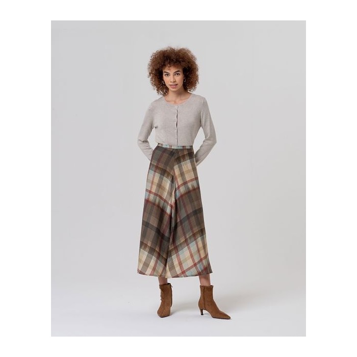 FALDA MIDI CORTE CAPA DE...
