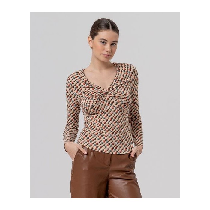 CAMISETA CUELLO PICO CON...