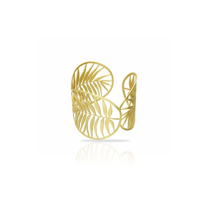 BRAZALETE ÓVALOS BAÑO ORO