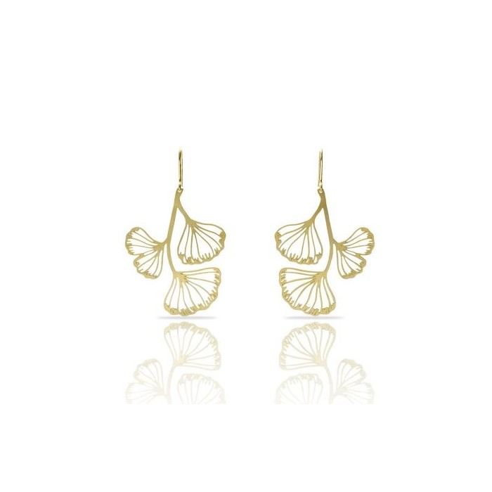 PENDIENTE TRES HOJAS GINKGO...