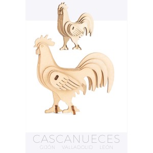 PUZLE 3D GALLO DE MADERA