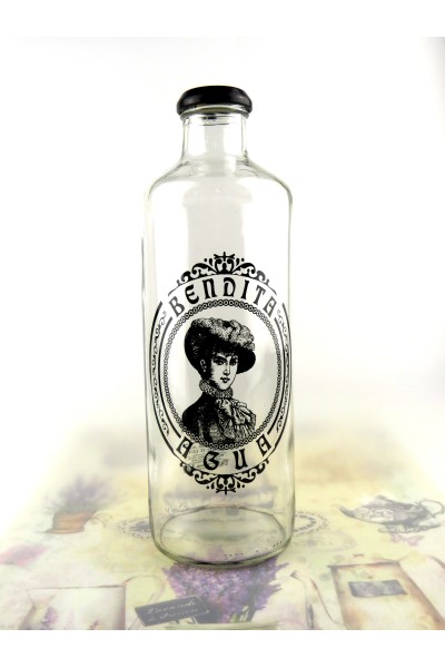 botella vintage bendita agua – cascanueces
