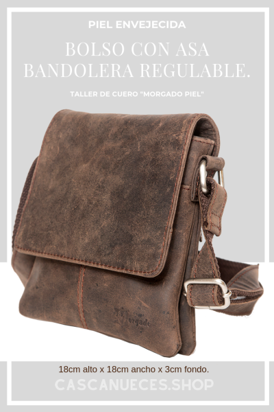 BOLSO BANDOLERA PIEL UNISEX...