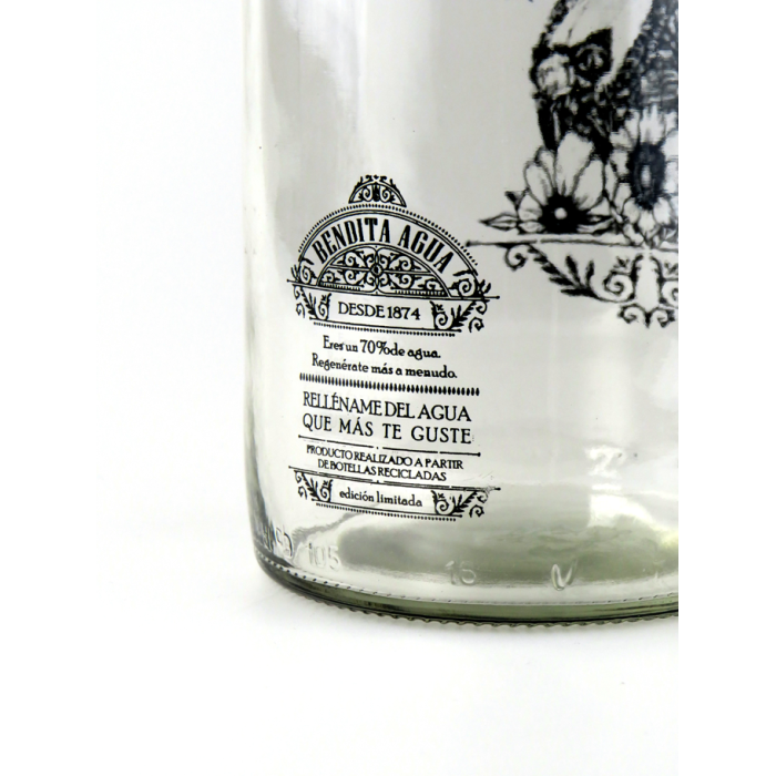botella vintage bendita agua - cascanueces